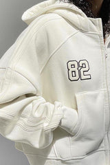 sweat à capuche brodé style streetwear oversize