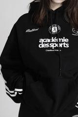 Sweat à capuche rétro américain en pur coton brodé