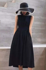 Robe midi sans manches à bretelles