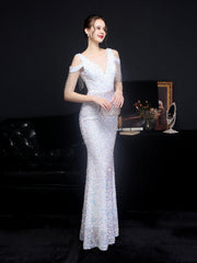 robe de soirée sirène brillante et moulante 
