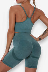 Ensembles de yoga courts sans coutures pour femmes
