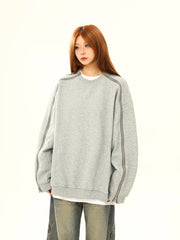 Sweat-shirt à fermeture éclair latérale
