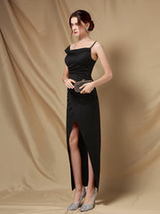 robe de soirée de banquet cintrée à épaules dénudées 