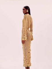 Robe à paillettes dorées Céleste