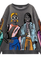 Sweat-shirt décontracté imprimé