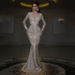 Robe de soirée bustier à sequins Temperament 