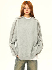 Sweat-shirt à fermeture éclair latérale