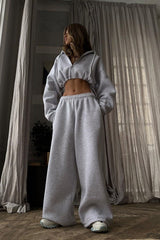Ensemble deux pièces streetwear ample en maille