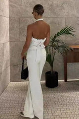 Ensemble pantalon et haut à bretelles dos nu 