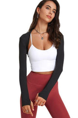 gilet de danse yoga à manches longues