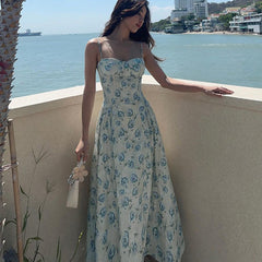 Robe à bretelles fleurie Sweet Style Slim