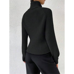 Pull en maille ample et ajusté à col montant