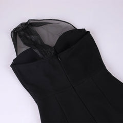 Robe bandage asymétrique mi-longue sans manches à une épaule PF091910