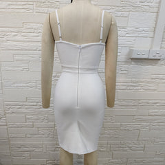 Robe bandage mini sans bretelles et dos nu PH0511