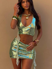 HAUT DE POUPE VERT MENTHE