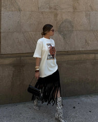T-shirt oversize gothique à motif homard