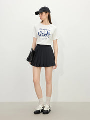 T-shirt ample minimaliste en pur coton