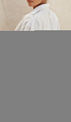 Robe chemise blanche à manches longues 