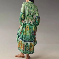 Chemise fleurie vintage ample robe de vacances