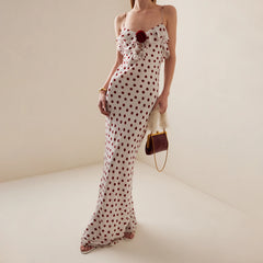 Robe de vacances à pois fleuris en 3D