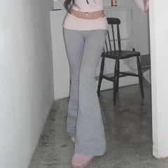 Pantalon de survêtement évasé taille basse