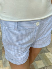 Short en maille imprimée de fruits à taille basse