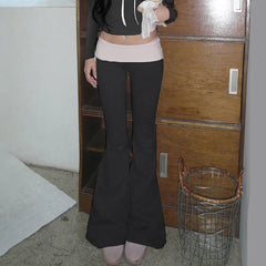 Pantalon de survêtement évasé taille basse