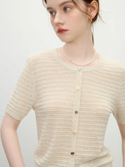 Gilet de vacances en lin tricoté au crochet