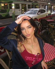 Crop top imprimé Harajuku lumineux