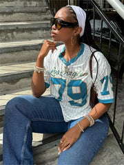 T-shirt de printemps Loose Print Street