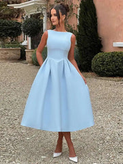 Robe midi plissée portefeuille trapèze