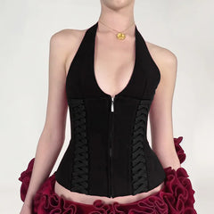 Corset court rouge Gyaru