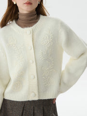Cardigan coréen en grosse maille style automne