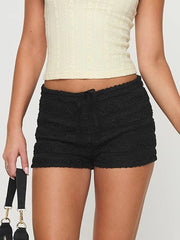 Short bohème texturé à nouer