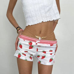 Short léopard taille basse Y2K