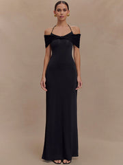Robe maxi bustier épaules dénudées