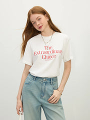T-shirt style vacances à imprimé lettres