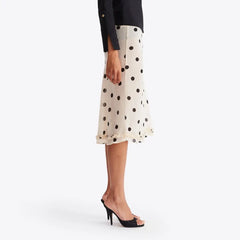 Jupe élégante en tulle transparent à pois