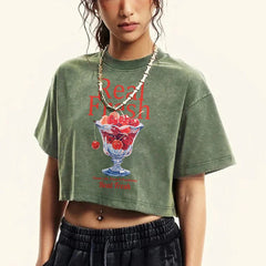 T-shirt Cherry Cup Washed Slim Fit