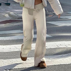 Pantalon rose basique taille basse