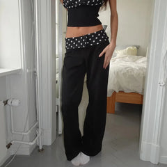 Pantalon slim imprimé taille haute