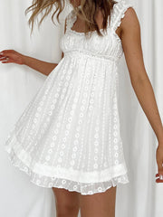 Robe mini ample sans manches brodée