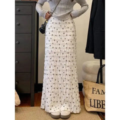 Jupe sirène taille haute à fleurs