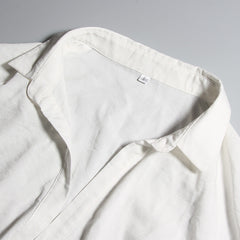 Robe chemise blanche à manches longues 