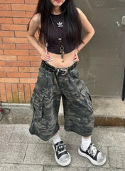 Pantalon camouflage à mollet droit