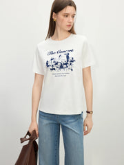 T-shirt ample minimaliste en pur coton