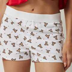 Short vintage à œillets fleuris