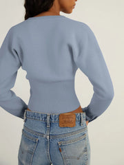 Gilet en maille côtelée à patchwork, coupe ajustée