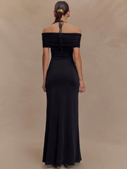 Robe longue moulante bustier sans manches pour soirée