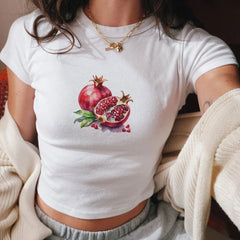 T-shirt court à imprimé cerises